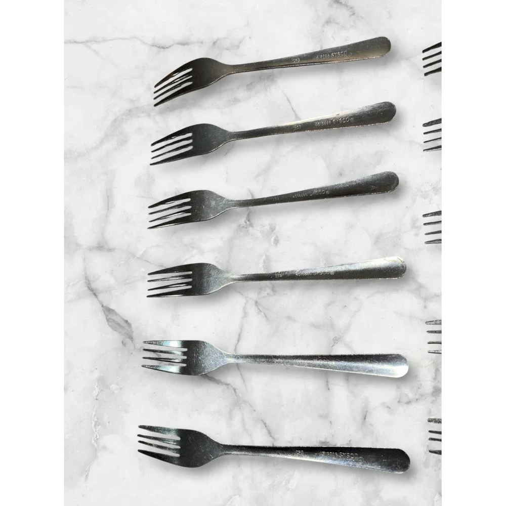 VTG 70s 80s Sysco Stainless Steel Flatware (11 Pcs) Cutlery Forks‎ Replacements